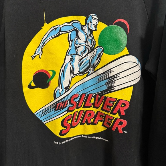 RARE Marvel Vintage Silver Surfer 1989 Crewneck - Picture 2 of 5